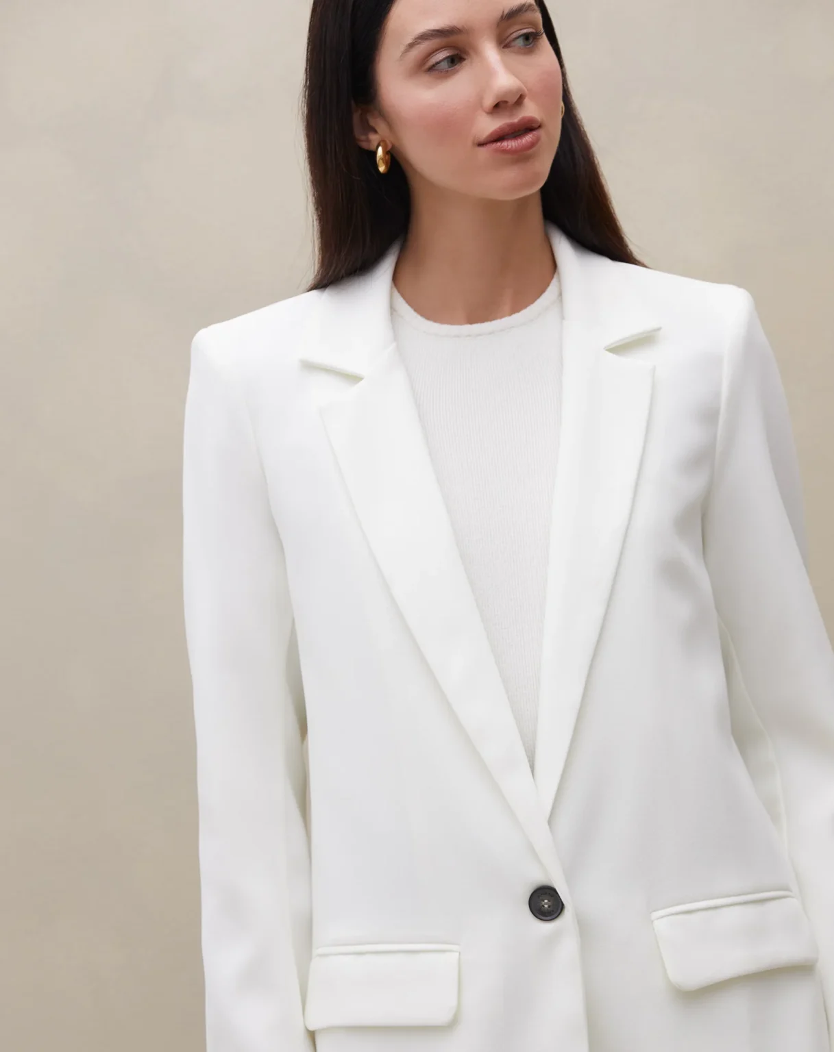 Blazer Alongado Com Botão - Imagem 4