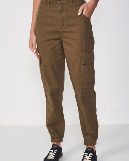Calça Sarja Feminina Jogger Cintura Média
