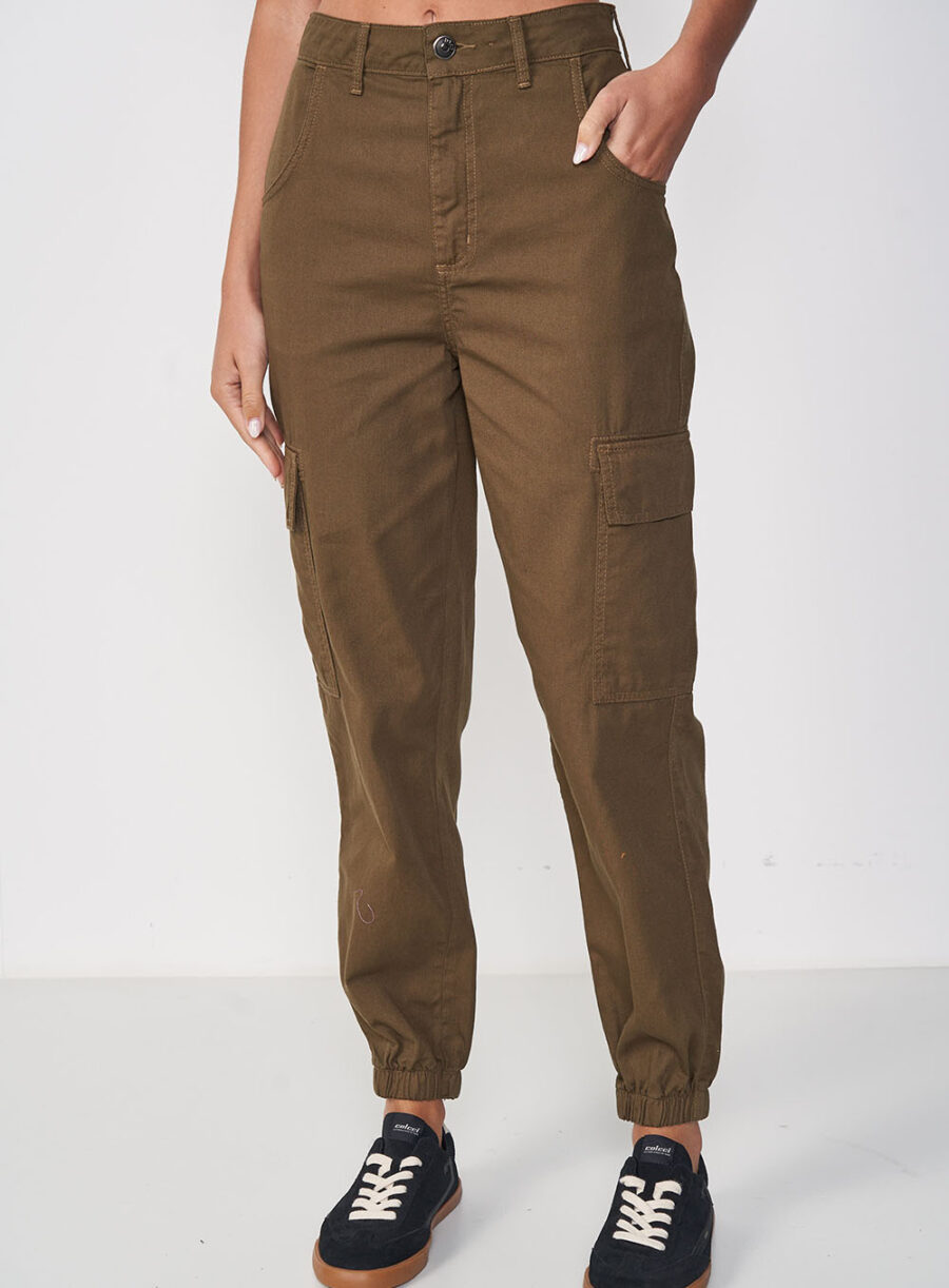 Calça Sarja Feminina Jogger Cintura Média