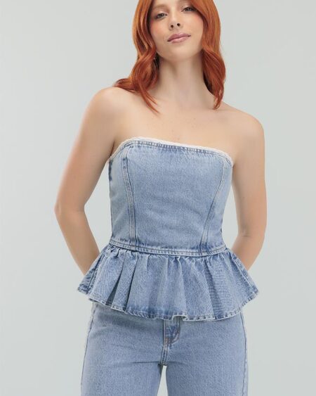 Top Corset Jeans Claro